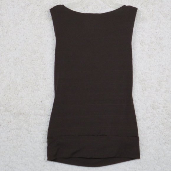 B-Wear* Women's Low Draped Cowl Neck Sleeveless Blouse Size Medium~ Made in USA - Picture 2 of 9